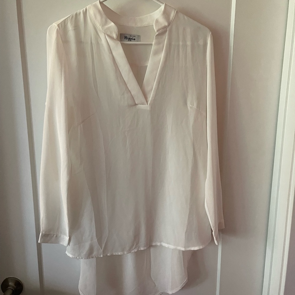 White Blouse Military Hippie S